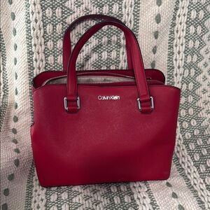 Calvin Klein Cherry Red Satchel